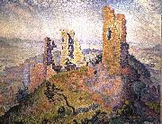Paul Signac Landscape with a Ruined Castle USA oil painting artist